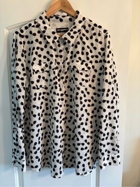 Karl Lagerfeld White Shirt with Black Sunglasses Print